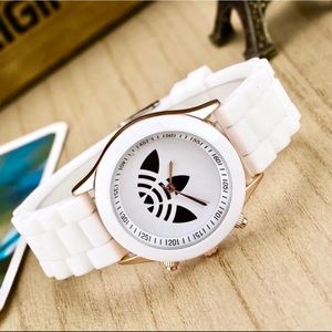 White Adidas Watch with Silicon Band NWOT